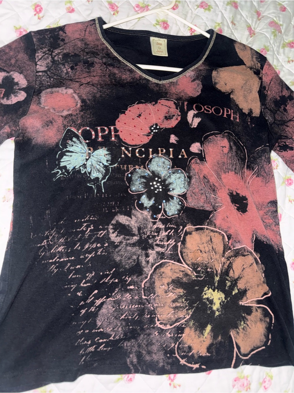 Vintage Y2K Jess & Jane 3/4 quarter sleeve
